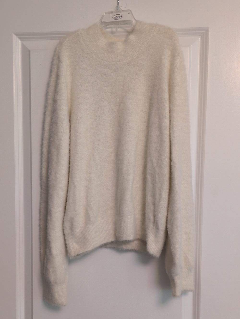 abercrombie kids Cream Fuzzy Turtleneck Sweater